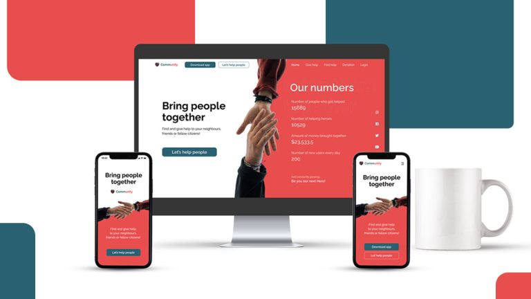 Application and web mockup